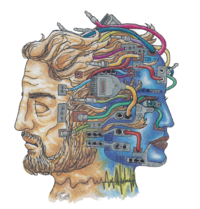 This futuristic image of the Roman God Janus, who looks back to the past as well as forward to the future was created by 18-year-old Heather Michelle Nichols, my beloved niece tragically killed in a plane crash 10 years later.